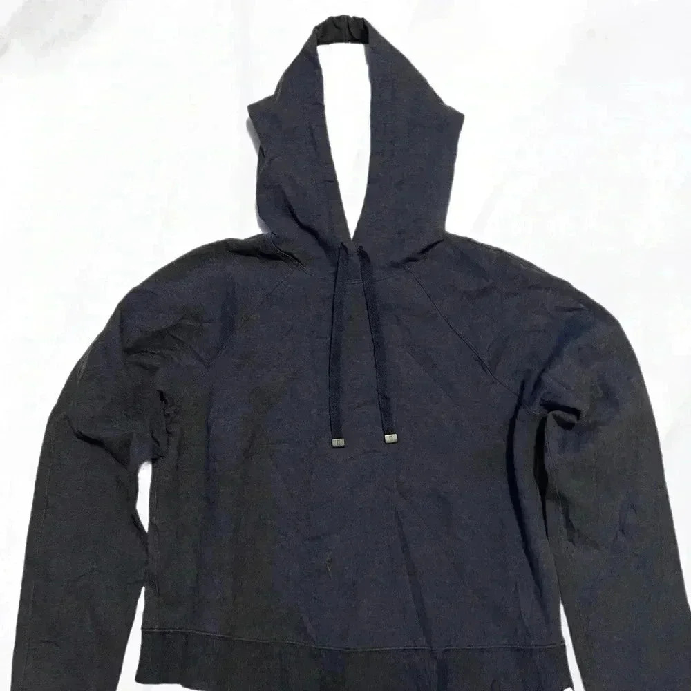 Kit And Ace casual athletic classic grey long sleeve cropped drawstring hoodie S